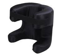 Bewinner Almohada de Espuma Viscoelástica para Dormir Boca Arriba para Proyectos de Belleza, Entrenamiento del Sueño, Almohada de Belleza de Tela de Seda para Personas que Duermen Boca Arriba, (BLACK)