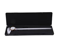Bewinner Calibrador de Dial Calibrador Vernier de 0-300 Mm con Esfera Transparente Herramienta de Regla de Medición Manual de Acero Precisión de 0,02 Mm para Medición Dimensional, Metalurgia y