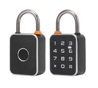 Bewinner Candado con Contraseña de Huella Digital IP65 Impermeable, Cerradura Inteligente de Aleación de Aluminio con Entrada sin Llave, Cerradura de Combinación Electrónica para Gimnasio, Escuela,