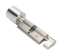 Bewinner Cerradura de Cilindro Inteligente Cerradura de Puerta de Entrada sin Llave Bluetooth con Huella Digital de Cilindro sin Llave para Puertas Interiores de Aleación de Aluminio de Seguridad