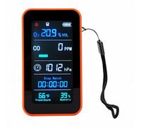 Bewinner Detector Portátil de Calidad del Aire con Cronómetro, Oxígeno, Presión del Aire, Temperatura, Monitor de Humedad, Linterna de 3000mAh
