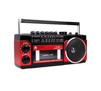 Bewinner Grabadora Portátil con Reproductor de Casete Bluetooth con USB y Reproducción de Tarjeta (Enchufe de la UE)