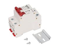 Bewinner Interruptor de Circuito DC 2 Polos 1000V 25A Desconexión Solar PV | Montaje en carril DIN, interruptor de protección contra sobrecarga, disparo por cortocircuito, pieza de fotovoltaico
