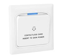 Bewinner Interruptor de Tarjeta de Llave para Ahorro de Energía del Hotel, Panel de Reconocimiento de Electricidad con Sensor de Potencia, Interruptor de Tarjeta de Inserción de ABS + PC Blanco de