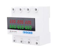 Bewinner Interruptor de Transferencia Automática 63A 4P 3PH, Protector de Subtensión de Sobretensión de Sobrecorriente Ajustable ATS con Pantalla LED, Disyuntor para Energía de Respaldo del Inversor