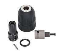 Bewinner Kit de Adaptador de Llave de Impacto sin Llave con Portabrocas Autoapretado Rosca 20UNF de 1/2 pulg. Rango de Sujeción de 2-13 Mm Conversión de Portabrocas Eléctrico Autoblocante de Acero