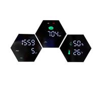 Bewinner Monitor de Calidad del Aire WiFi CO2 Detector de PM2.5 Alarma | Probador de calidad del aire interior, Monitor de aire montable en la pared, Alarma de CO2 ajustable, Seguimiento remoto