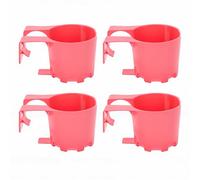 Bewinner Paquete de 4 Portavasos para Piscinas sobre el Suelo, Abrazadera en Portavasos de Plástico ABS Multifuncional Accesorios de Piscina para Barra Redonda, Sostiene Tazas, Latas, Teléfonos,