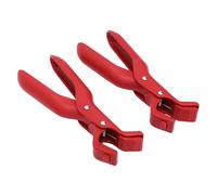 Bewinner Pinza para Cuenco Antiescaldaduras, Pinza Duradera para Platos Calientes para Cocinar de Forma Segura, Herramienta de Cocina Esencial para Uso Doméstico, Plástico (rojo)