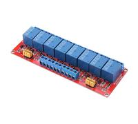Bewinner Placa de Módulo de relé Optoacoplador de 8 Canales, Disparador Alto y bajo de 24 V, Placa de Control Industrial de 5 V 12 con Entrada Optoaislada, Interfaz Común de CA 250 10 A 30 10 A (5V)