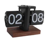 Bewinner Reloj de Escritorio Vintage con Tapa, 24 Horas, Reloj Mecánico Digital con Pilas con Base Antideslizante, Perilla Giratoria, Números Grandes Ajustables, Fácil de Leer para Sala de Estar,