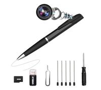 Bextgoo Mini Camara Espia, 1080P HD Camara Espia Oculta Sin WiFi con Tarjeta TF de 64GB, Grabación en Bucle y Marcado de Fecha, Vídeo y Fotos, Bolígrafo Espia para Interior y Exterior