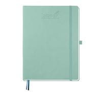 BEZEND Agenda Escolar 2026 2027 Semana Vista A4 Vertical - 21 x 28 cm | 18 Meses de Jul.26 a Dic.27, A4 Planificador Semanal con Horario, Ideal para Gestión Eficaz, Tapa Dura Cuero PU, Verde Menta
