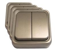 Bf bf-18 - Doble interruptor 18 superficie 10a 250v bronce bolsa (Paquete de 4)
