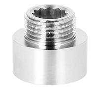 BFG Adaptador reductor de tubería de agua, accesorios BSP, hembra de 3/4 pulgadas x 1/2 pulgada macho, juntas y conexiones de fontanería de latón cromado, 10 bar, temperatura máxima 120 °C, conector