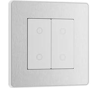BG Electrical Evolve - Interruptor regulador de intensidad de doble tacto, maestro de 2 vías