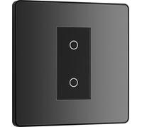 BG Electrical Interruptor regulador Evolve de un solo toque, maestro de 2 vías, 200 W, negro cromado, el embalaje puede variar
