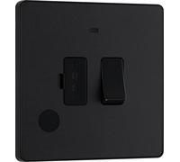 BG PCDMB52B - Unidad de conexión por fusible con interruptor eléctrico con indicador de alimentación LED y salida flexible, interruptor de espolón fusionado, doble polo, placa frontal sin tornillos,
