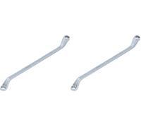 BGS 1214-8x9 | Llave de estrella doble, acodada | 8 x 9 mm (Paquete de 2)