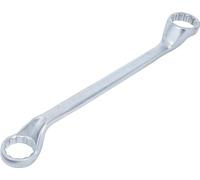 BGS 30246 | Llave de estrella doble | largas acodadas | 46 x 50 mm | Perfil de salida dodiangular, acero cromo vanadio, cromado mate, ángulo de curvatura 75°, forjado en frío