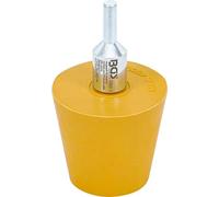 BGS 3999-3 | Disco de goma para láminas | forma de cono | Ø 50 mm | Para pegatinas, tiras decorativas, restos de pegamento, taladro/destornillador inalámbrico, velocidad máx. 4000 rpm. Incluye