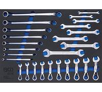 BGS 4016 | Bandeja para carro 3/3: Llaves fijas dobles, llaves de estrella dobles, llaves combinadas con carraca | 26 piezas