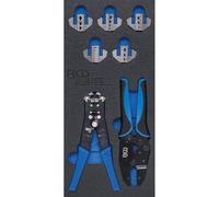 BGS 4029 | Bandeja para carro 1/3: Alicates de crimpado y pelacables | 7 piezas