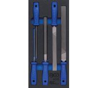 BGS 4030 1/3: Insert para carro de herramientas de taller: Juego de limas, 5 piezas.
