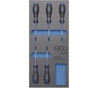 BGS 4076 | Bandeja para carro 1/3: Destornilladores perfil en T (para Torx) | 5 piezas