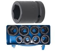 BGS 5245 | Juego de llaves de vaso de impacto hexagonal | entrada 25 mm (1") | 27 - 50 mm | 8 piezas