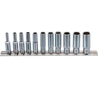 BGS technic KG – Juego de vasos 12 caras largos 5251, 6,3 mm (1/4"), 4-13 mm, 11 piezas