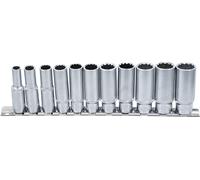 BGS technic Juego de llaves de vaso BGS 5252 12 caras, largas entrada 10 mm (3/8") 8-19 mm 11 piezas