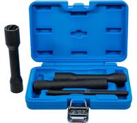 BGS 5264: Juego de 4 adaptadores especiales para llaves de vaso, perfil de ranuras en espiral, longitud de 150 mm.