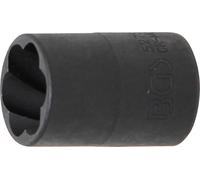 BGS 5275 | Llave de vaso de perfil en espiral / extractor de tornillos | entrada 10 mm (3/8") | 15 mm