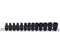 BGS 5296 | Juego de llaves de vaso de impacto hexagonal | entrada 6,3 mm (1/4") | 4-14 mm | 13 piezas