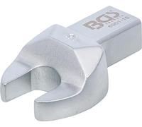 BGS 6901-15 | Llave de boca insertable | 15 mm | Sujeción 14 x 18 mm | Acero al cromo vanadio, cromado, mate, eje rectangular, con pasador de seguridad