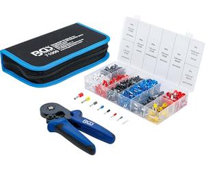 BGS 71000 | Crimpadora para manguitos terminales de cable 0,25 - 10 mm² | con manguitos terminales surtido 0,5 - 10 mm²