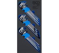 BGS 74259 | Bandeja para carro 1/3: Juego de llaves allen | extra larga | perfil en T (para Torx),perfil en T (para Torx) con perforación, hexágono interior | 27 piezas