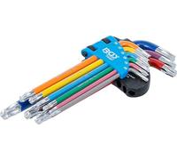 BGS 74467 | Juego de llaves allen | multicolor | perfil en T (para Torx) con cabeza de bola T10 - T50 | 9 piezas