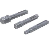 BGS 8214 | Juego de adaptadores | SDS - cuadrado exterior 6,3 mm (1/4"), 10 mm (3/8"), 12,5 mm (1/2") | 3 piezas