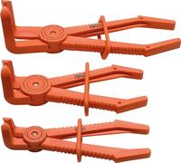 BGS 8764 | Juego de pinzas para mangueras | curvado 90° | 155 - 220 mm | 3 piezas