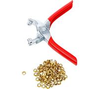 BGS Diy 75831 | Alicate perforador para ojales con 100 ojales redondos | 5,0 mm