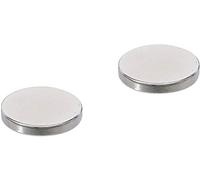 BGS Diy 79911 | Juego de imanes | extra fuertes | Ø 18 mm | 2 piezas | Forma de disco, grosor de 3 mm, mucha fuerza adhesiva en poca superficie, uso universal