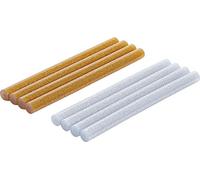 BGS Diy 80848 | Barras de pegamento termofusible | doradas/plateadas | Ø 11 mm, 150 mm | 8 piezas