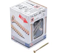 BGS Diy 88029 - Tornillos multiusos, perfil en T (para Torx) T25, 5,0 x 80 mm, 1 kg, 150 unidades
