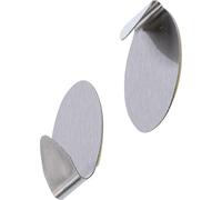 BGS Diy 88230 | Ganchos de acero inoxidable autoadhesivos | 35 x 50 mm | 1,0 kg | 2 piezas