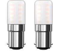 BHMAOYN Bombilla 12V 24V B15D Bombilla LED 4W Blanco cálido 2700K,Para Autocaravana,Solar,Caravana Marina,Nevera,Máquina de Coser,Extractor,Paquete de 2