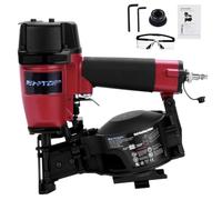 BHTOP CN45N - Clavadora para techos, pistola de clavos de techo de 15 grados, clavos de bobina de 3/4 pulgadas a 1-3/4 pulgadas, 120 piezas de clavadora de bobina de capacidad de carga en rojo