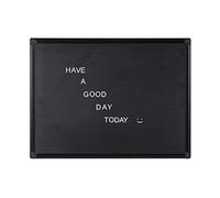 Bi-Office 600 x 450 mm Portrait Maya Aluminium Frame Letterboard - Black
