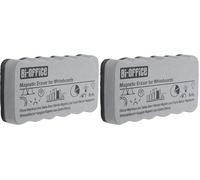Bi-Office AA0105, Borrador magnético Ligero, para Pizarra Blanca (Paquete de 2)